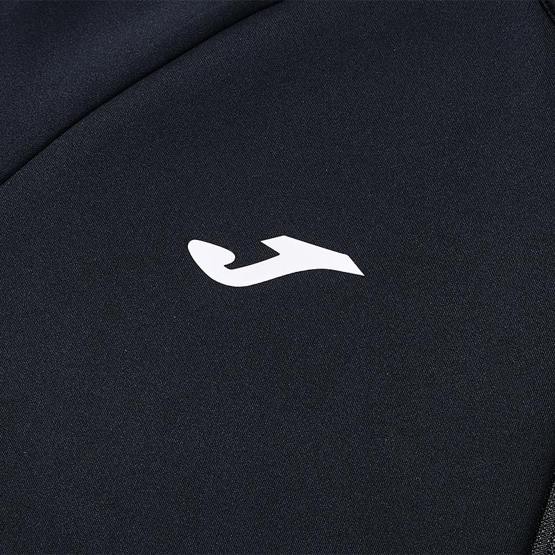 Knitted long-sleeved zipper jacket (black/white/navy blue)