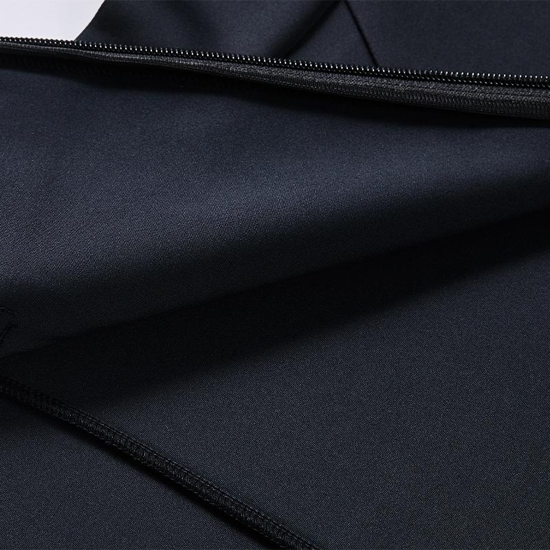 Knitted long-sleeved zipper jacket (black/white/navy blue)