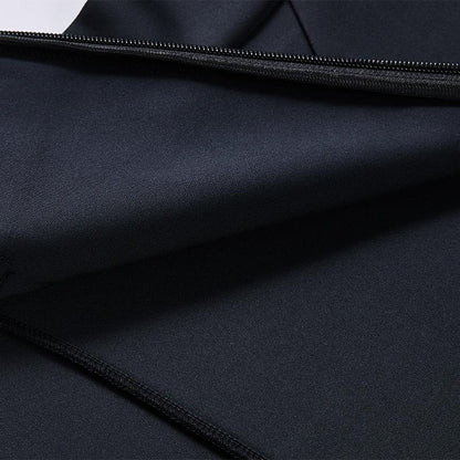 Knitted long-sleeved zipper jacket (black/white/navy blue)