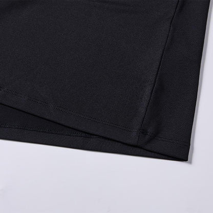 Long-sleeved tight training shirt (black/white)