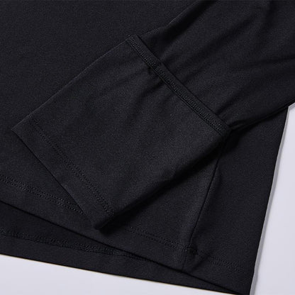 Long-sleeved tight training shirt (black/white)