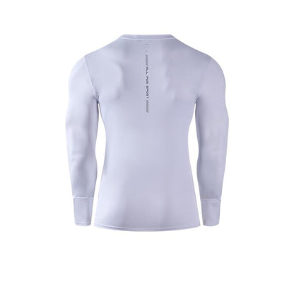 Long-sleeved tight training shirt (black/white)