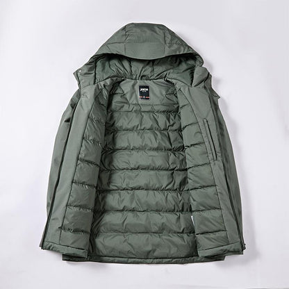 Men's down jacket (black/green)