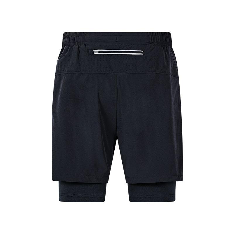 Men's Woven Fake 2 Piece Tight Shorts