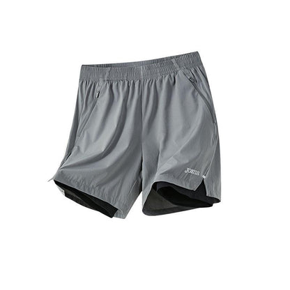 Men's Woven Fake 2 Piece Tight Shorts