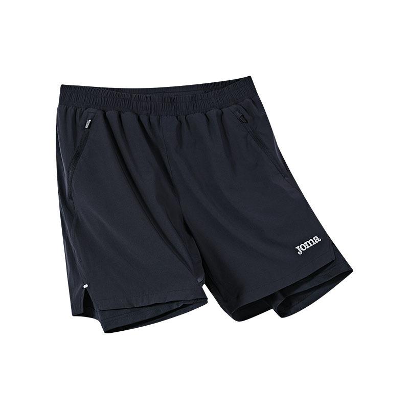 Men's Woven Fake 2 Piece Tight Shorts