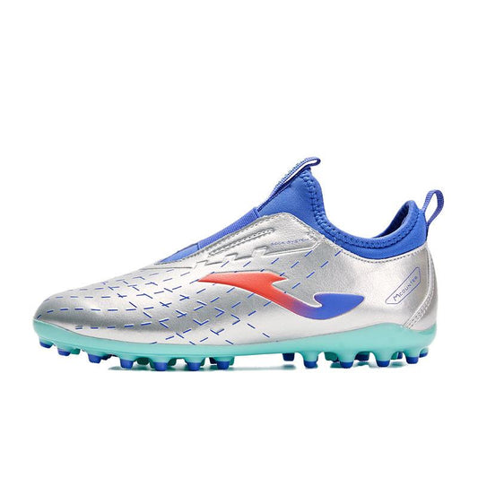 Children's Football Shoes MG ~ RIPPLE Series [Metallic Silver]