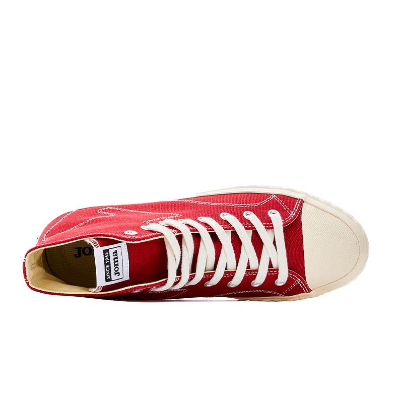 Men's and women's high-top classic casual canvas shoes [burgundy]