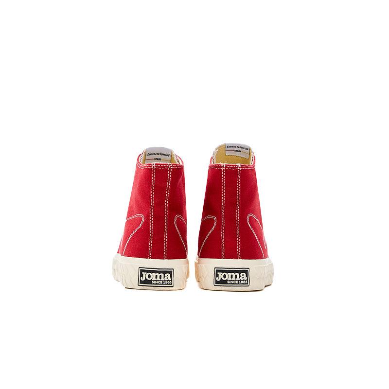 Men's and women's high-top classic casual canvas shoes [burgundy]