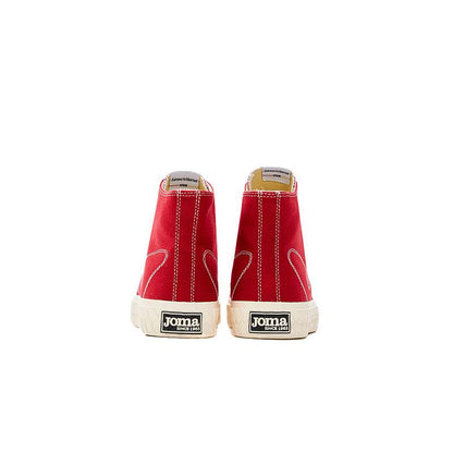 Men's and women's high-top classic casual canvas shoes [burgundy]