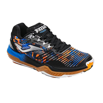 Men's Tennis Shoes ~ POINT Series [Black, Blue and Orange]