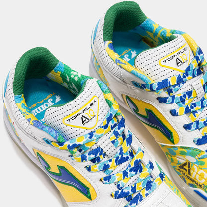 AMANDINHA Transparent Sole Special Edition Futsal Shoes TOP FLEX (Stone Floor/Indoor) White Yellow