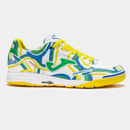 (Ferrão 24 Limited Edition) Futsal Shoes TOP FLEX REBOUND (Stone Ground/Indoor) [White Green]