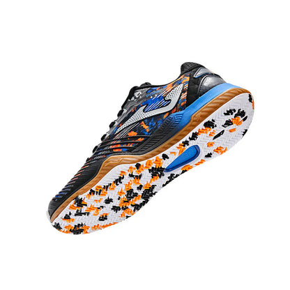 Men's Tennis Shoes ~ POINT Series [Black, Blue and Orange]