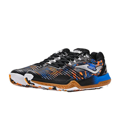 Men's Tennis Shoes ~ POINT Series [Black, Blue and Orange]