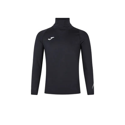 Men's turtleneck velvet tight long-sleeved shirt [black]