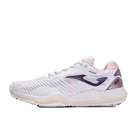 Women's Tennis Shoes ~ POINT Series [White &amp; Pink]