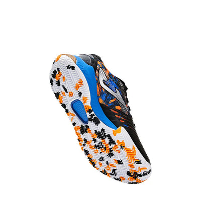 Men's Tennis Shoes ~ POINT Series [Black, Blue and Orange]