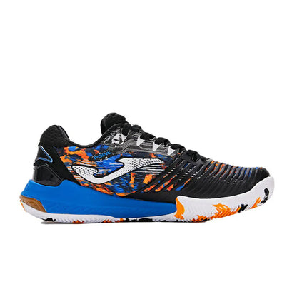 Men's Tennis Shoes ~ POINT Series [Black, Blue and Orange]