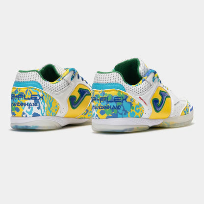 AMANDINHA Transparent Sole Special Edition Futsal Shoes TOP FLEX (Stone Floor/Indoor) White Yellow