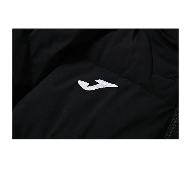 Men's short long-sleeved down jacket [black/navy blue/beige gray]