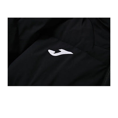 Men's short long-sleeved down jacket [black/navy blue/beige gray]