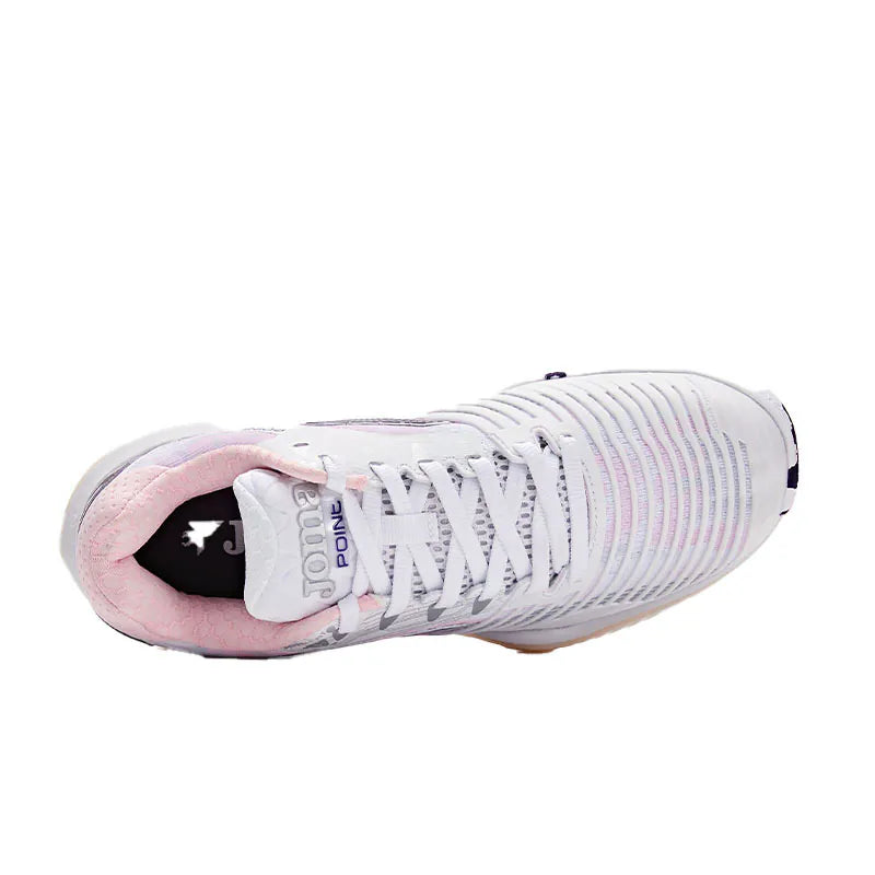 Women's Tennis Shoes ~ POINT Series [White &amp; Pink]