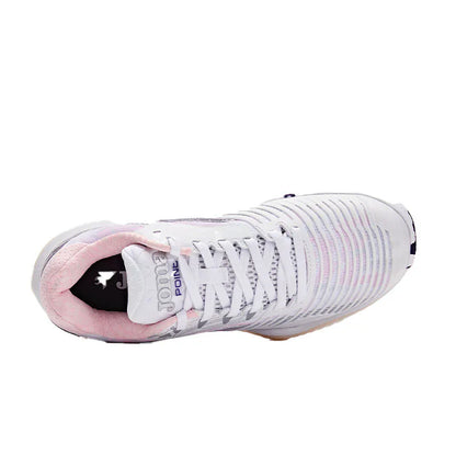 Women's Tennis Shoes ~ POINT Series [White &amp; Pink]