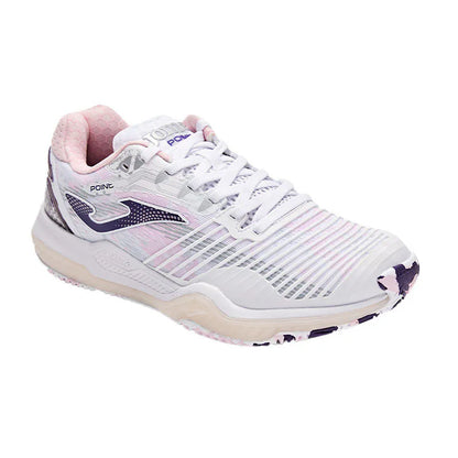 Women's Tennis Shoes ~ POINT Series [White &amp; Pink]