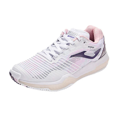 Women's Tennis Shoes ~ POINT Series [White &amp; Pink]