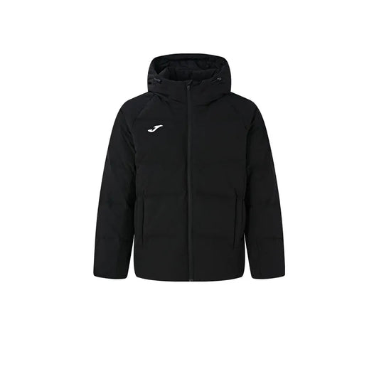Men's short long-sleeved down jacket [black/navy blue/beige gray]
