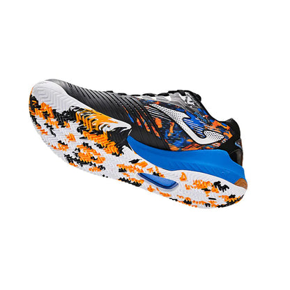 Men's Tennis Shoes ~ POINT Series [Black, Blue and Orange]