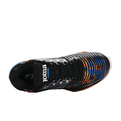 Men's Tennis Shoes ~ POINT Series [Black, Blue and Orange]