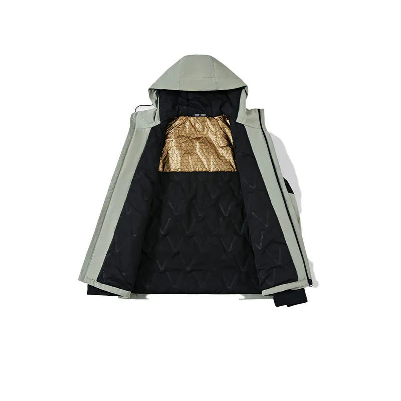 Men's Cotton Jacket [Black &amp; Green]