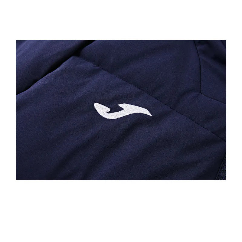 Men's short long-sleeved down jacket [black/navy blue/beige gray]
