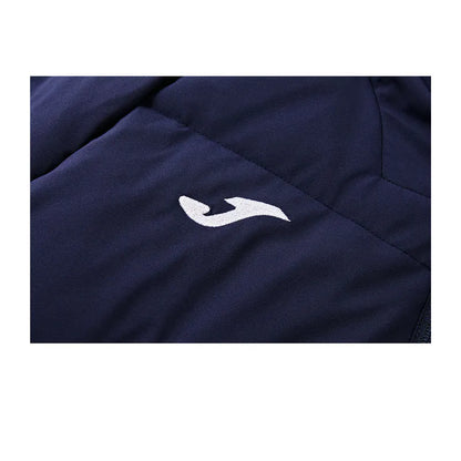 Men's short long-sleeved down jacket [black/navy blue/beige gray]