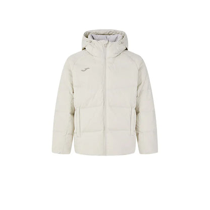 Men's short long-sleeved down jacket [black/navy blue/beige gray]