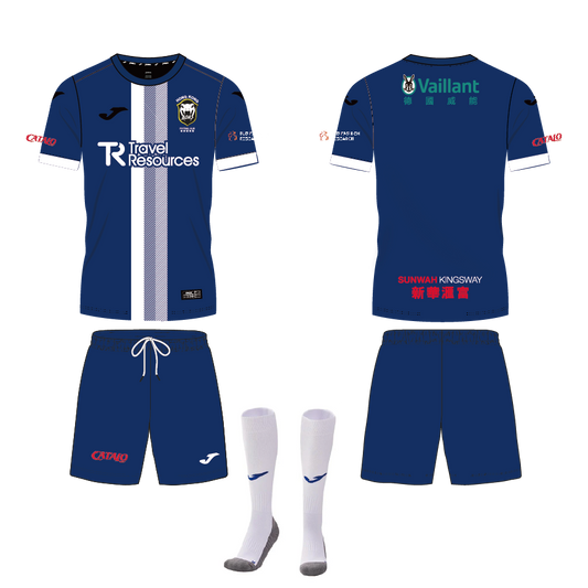 BOAS_02 藍白套裝（衫+褲+襪)