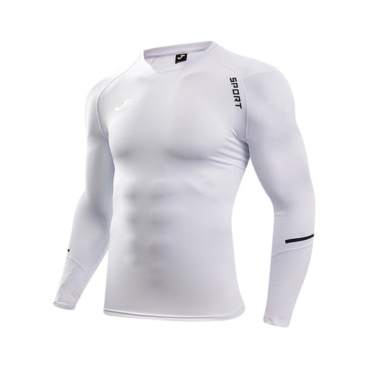 Men's Breathable and Comfortable Tight Long Sleeves [White]