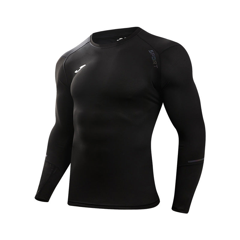 Men's Breathable and Comfortable Tight Long Sleeves [Black]